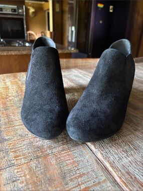 Vaneli Black Suede Slip-On Mules